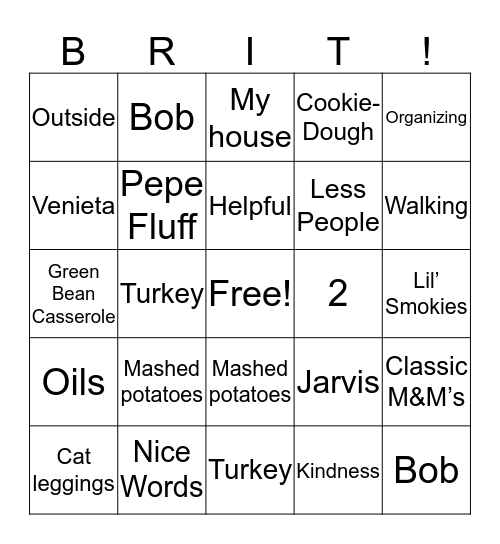 It’s Brittany  Bingo Card