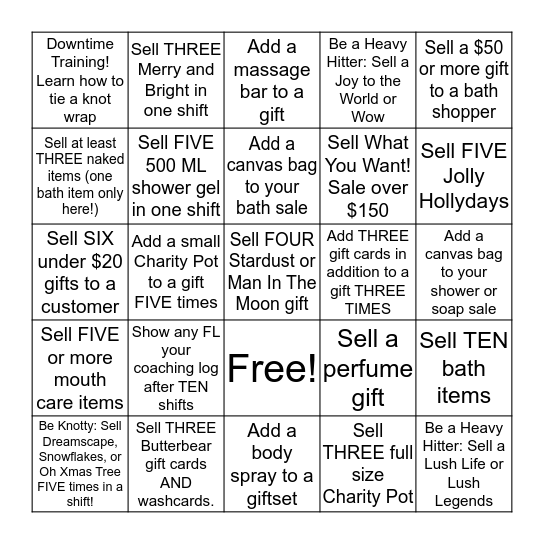Holiday Hire Bingo 2017! Bingo Card