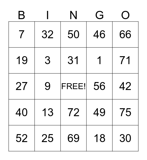 Frances M. Colón Ruiz Bingo Card