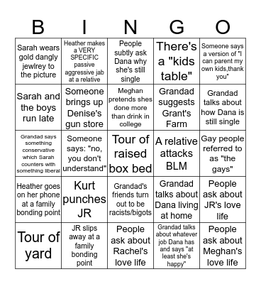 Thanksgiving Bingo Card