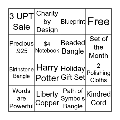 ALEX AND ANI BINGO Card