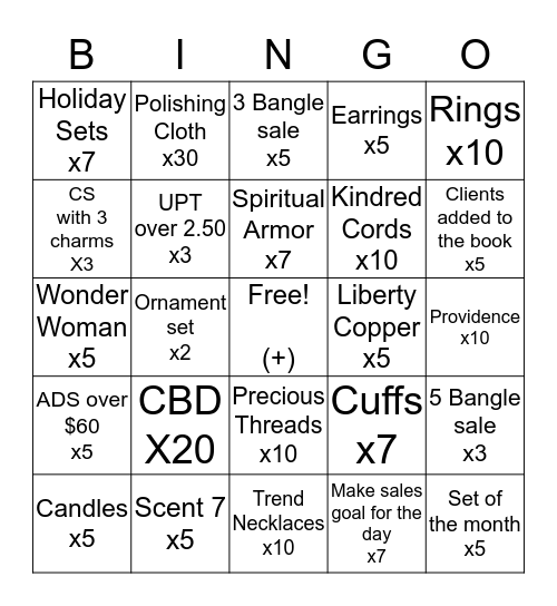 HOLIDAY BINGO!! Bingo Card