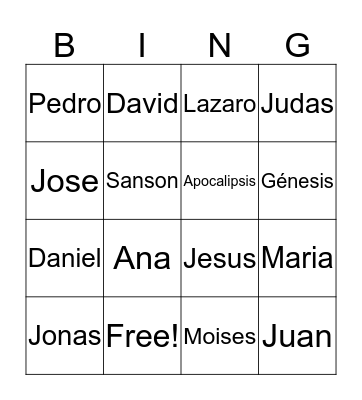 The Bible!!! Bingo Card