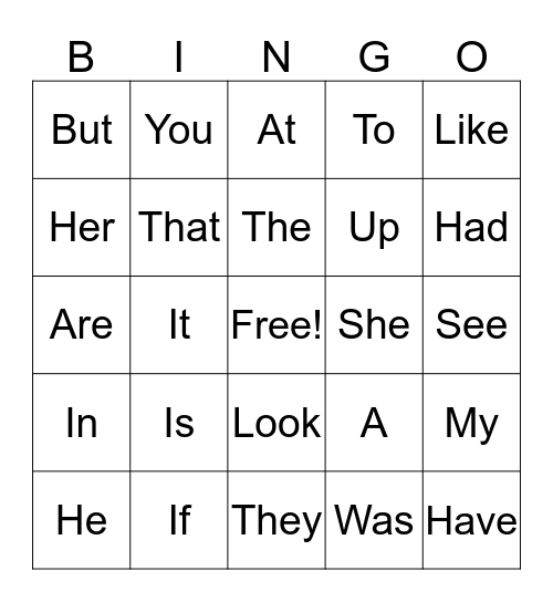 Bingo fun with P1- P2 Bingo Card