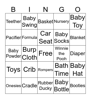 Baby Bingo Card