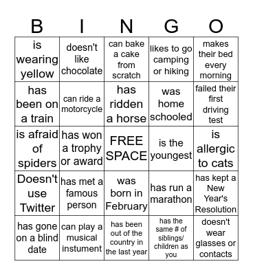 Get To Know Your CSC/ HD Team! Bingo Card