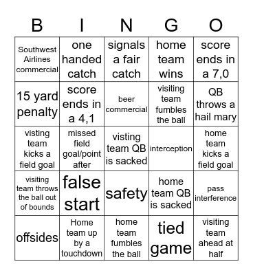 Thanksgiving FB Bingo Card