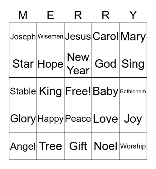 CHRISTMAS Bingo Card