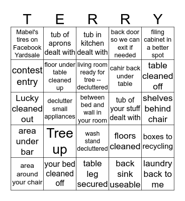 November 20 - 30 Bingo Card