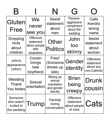 Thanksgiving Bingo Card