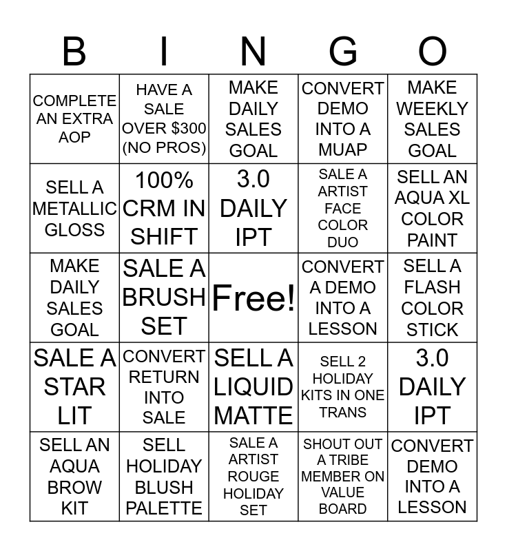 DECEMBER Bingo Card