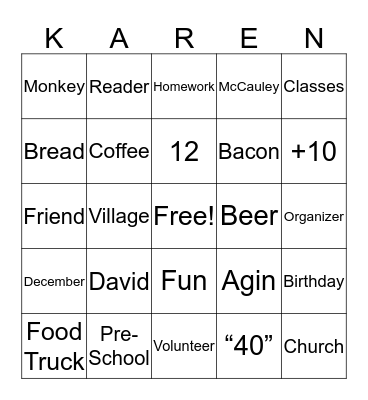 PINK    BUBBLE   BINGO Card