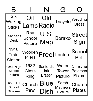 5th bingo Card
