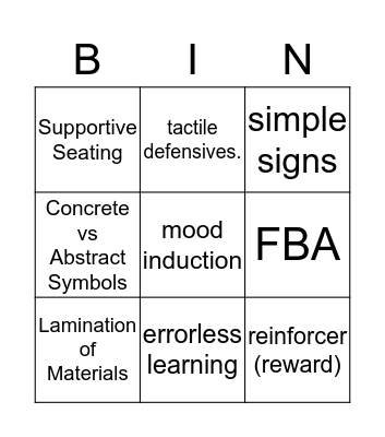 TA BINGO Card