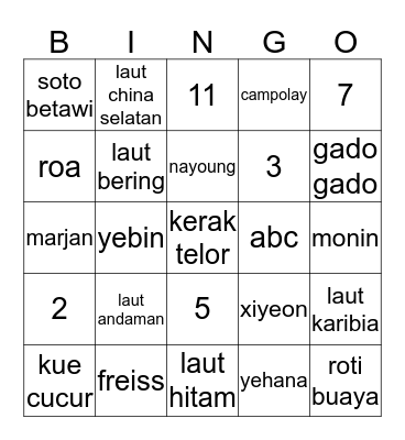 Bingo Card