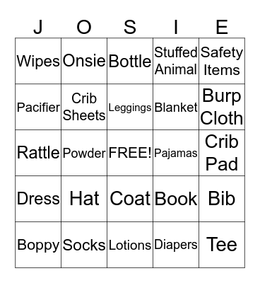 You Are My Sunshine! Bingo Card