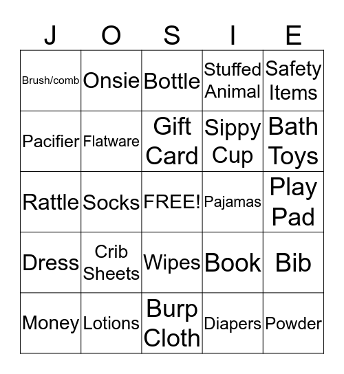 You Are My Sunshine! Bingo Card