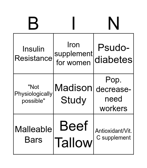 Gretta-BINGO Card