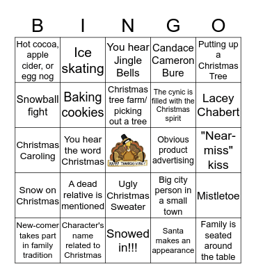 Holiday Movie Bingo Card