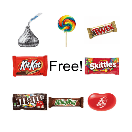 Candy Bingo Card