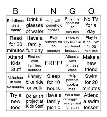 Try the Y Bingo Card Bingo Card