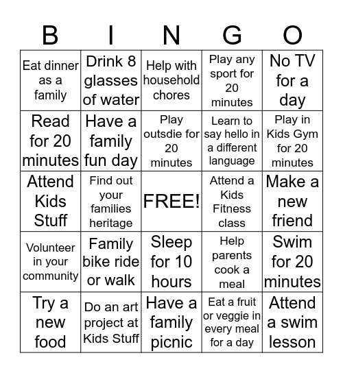 Try the Y Bingo Card Bingo Card