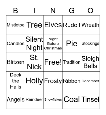 Christmas Bingo Card
