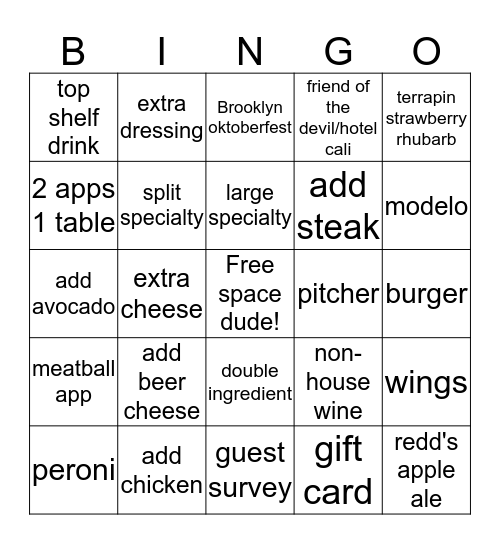 Mellow Bingo Card