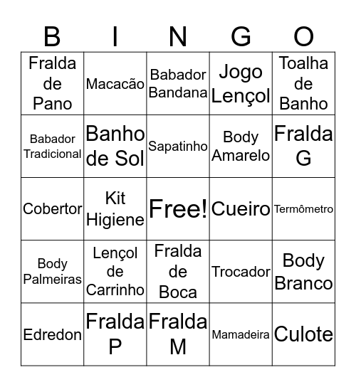 Bingo do Luigi!!! Bingo Card