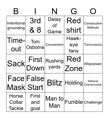 Huskeye Bingo Card