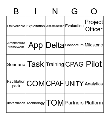 Unity Bingo Card