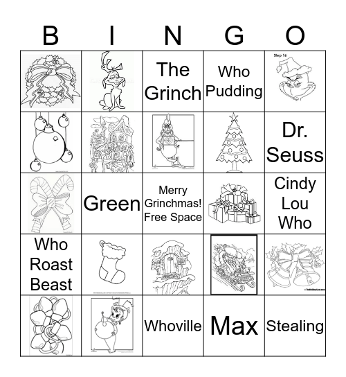 GRINCH Bingo Card