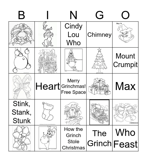 Grinch Bingo Card