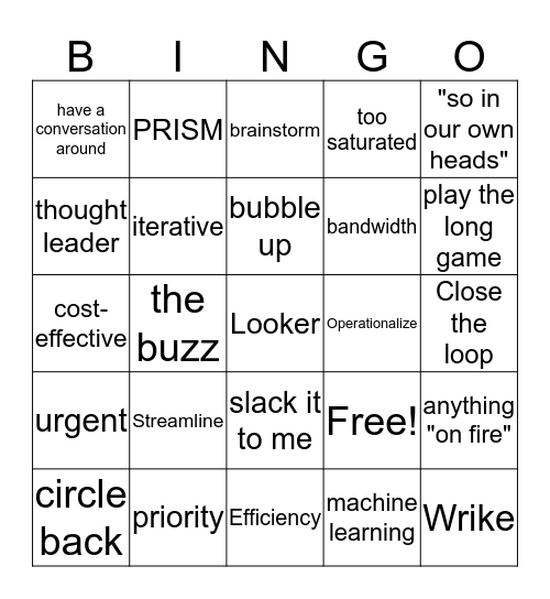 BDT Bingo Card