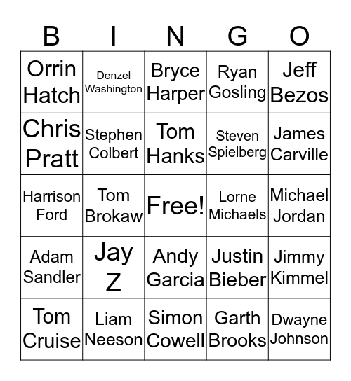 Who's Next? Bingo Card