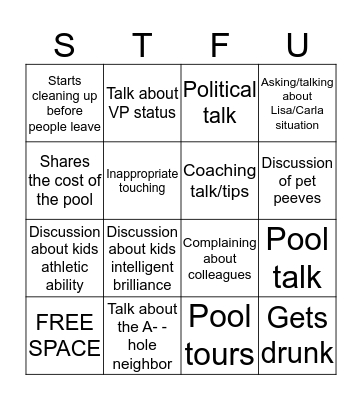 Thanksgiving Bingo Card