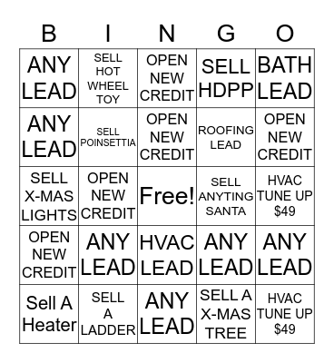 BLACK FRIDAY BINGO Card