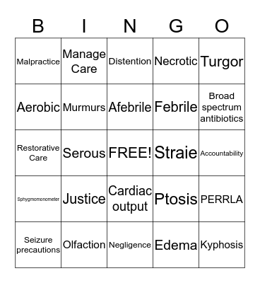 Fundamentals BINGO Card
