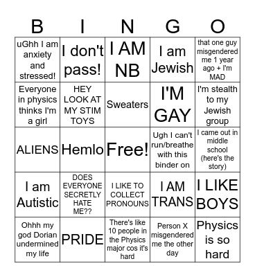 Conversation with Roman Bingo Card