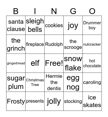 HOLIDAY CHEER Bingo Card