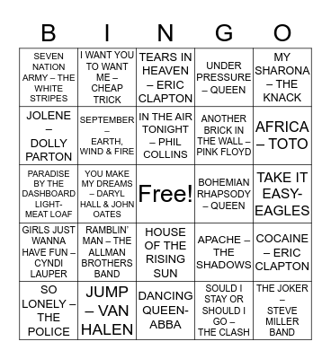 MUZIEK BINGO ODENSEHUIS Bingo Card