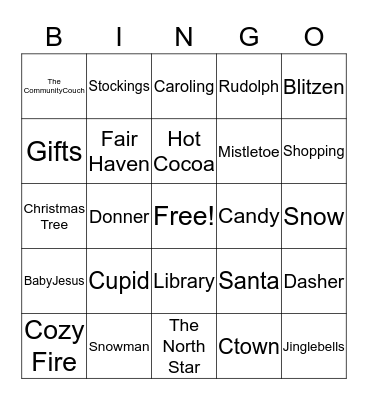 The Community Couch Bingo Card