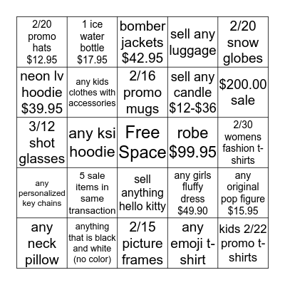 Bingo!! Bingo Card