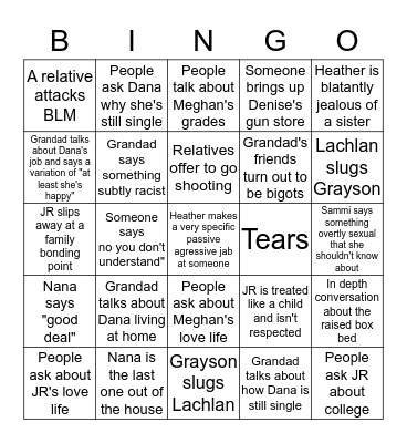 Thanksgiving Bingo Card