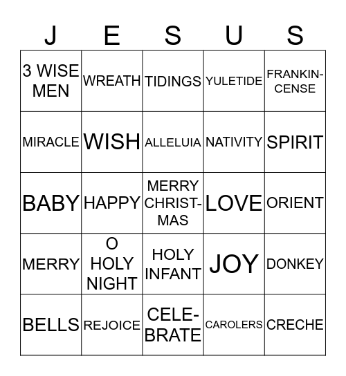 CHRISTMAS BINGO Card