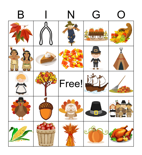 Thanksgiving Bingo Card