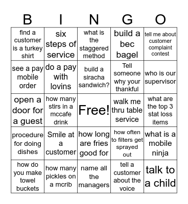 Thanksgiving Bingo Card