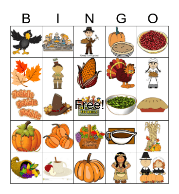 THanksgiving Bingo Card