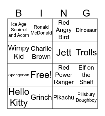 Thanksgiving Day Parade Floats Bingo Card