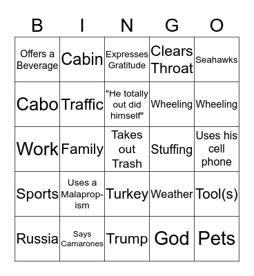 Horho Bingo Card